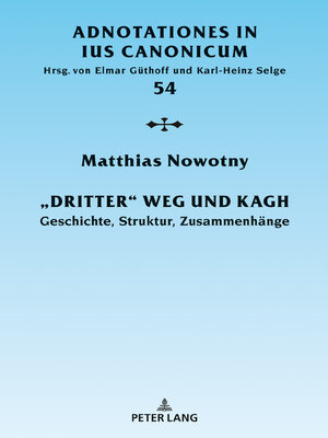 cover image of «Dritter» Weg und KAGH